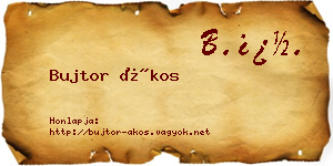Bujtor Ákos névjegykártya
